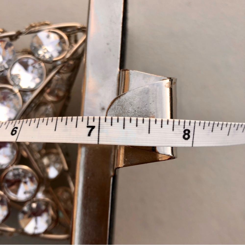 Silver Star Stocking Holder Rhinestones Moldable - Picture 4 of 7